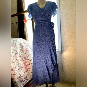 Ecowish blue floral maxi dress